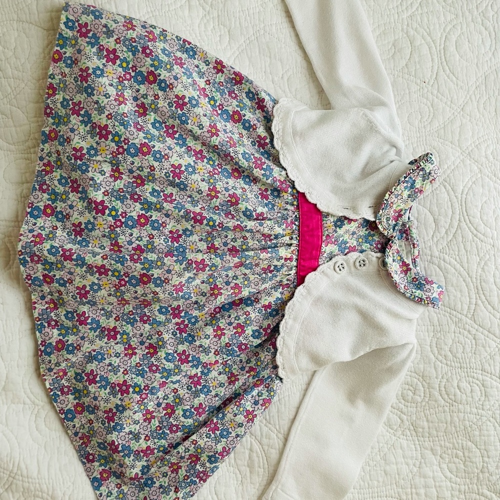 JoJo Maman Be’Be’ - Baby Floral Dress w/ Sweater
